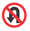 PROHIBIDO GIRAR EN “U”