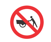 PROHIBIDA CIRCULACIÓN DE CARROS DE MANO
