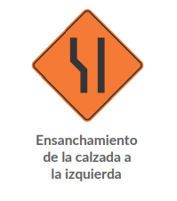 Ensanchamiento de la calzada a la izquierda