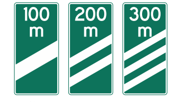 Señales de dirección / balizas de acercamiento